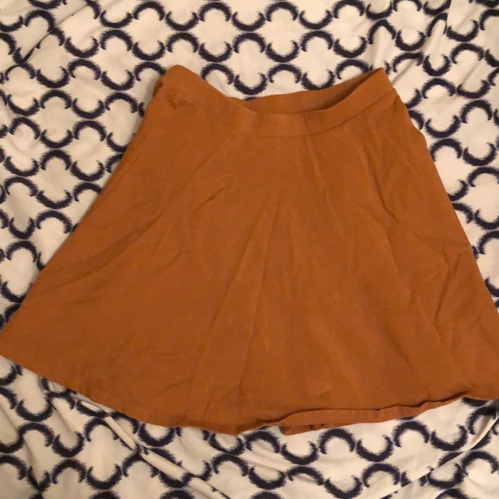 Mustard orange skater skirt